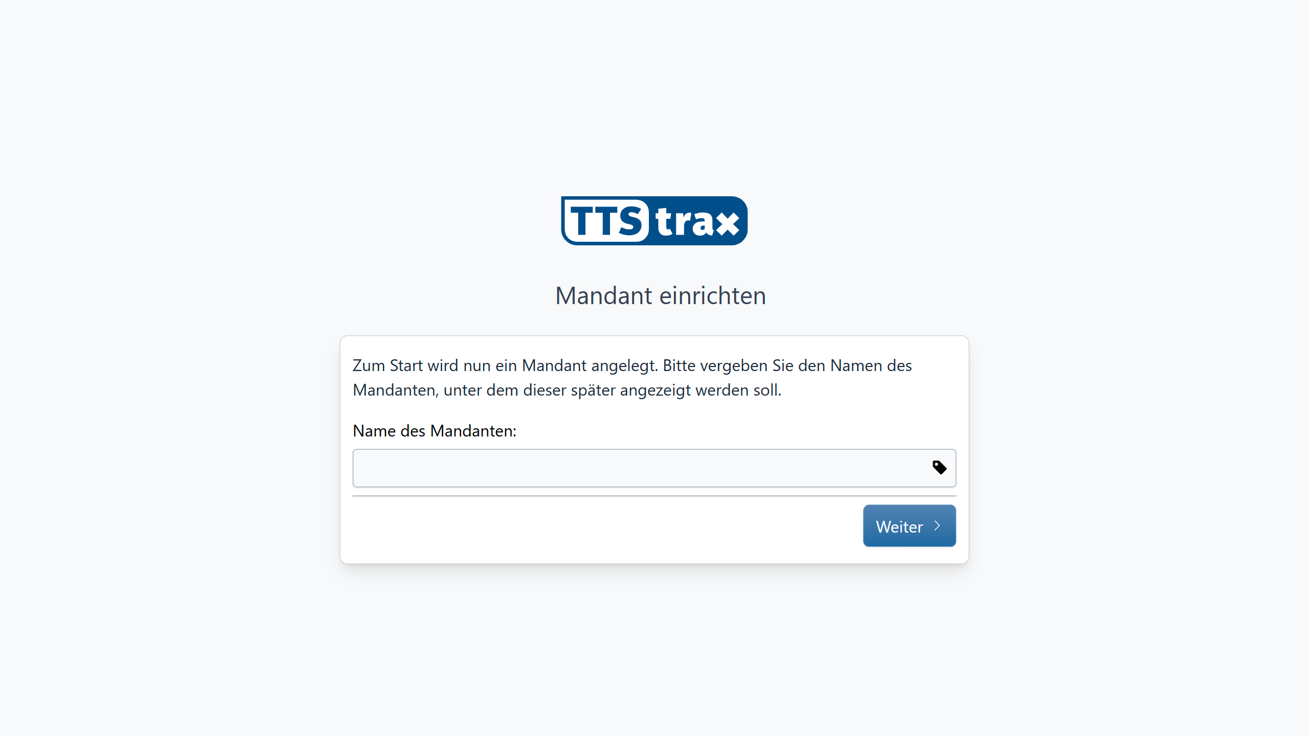 Erstellen eines neuen Mandanten