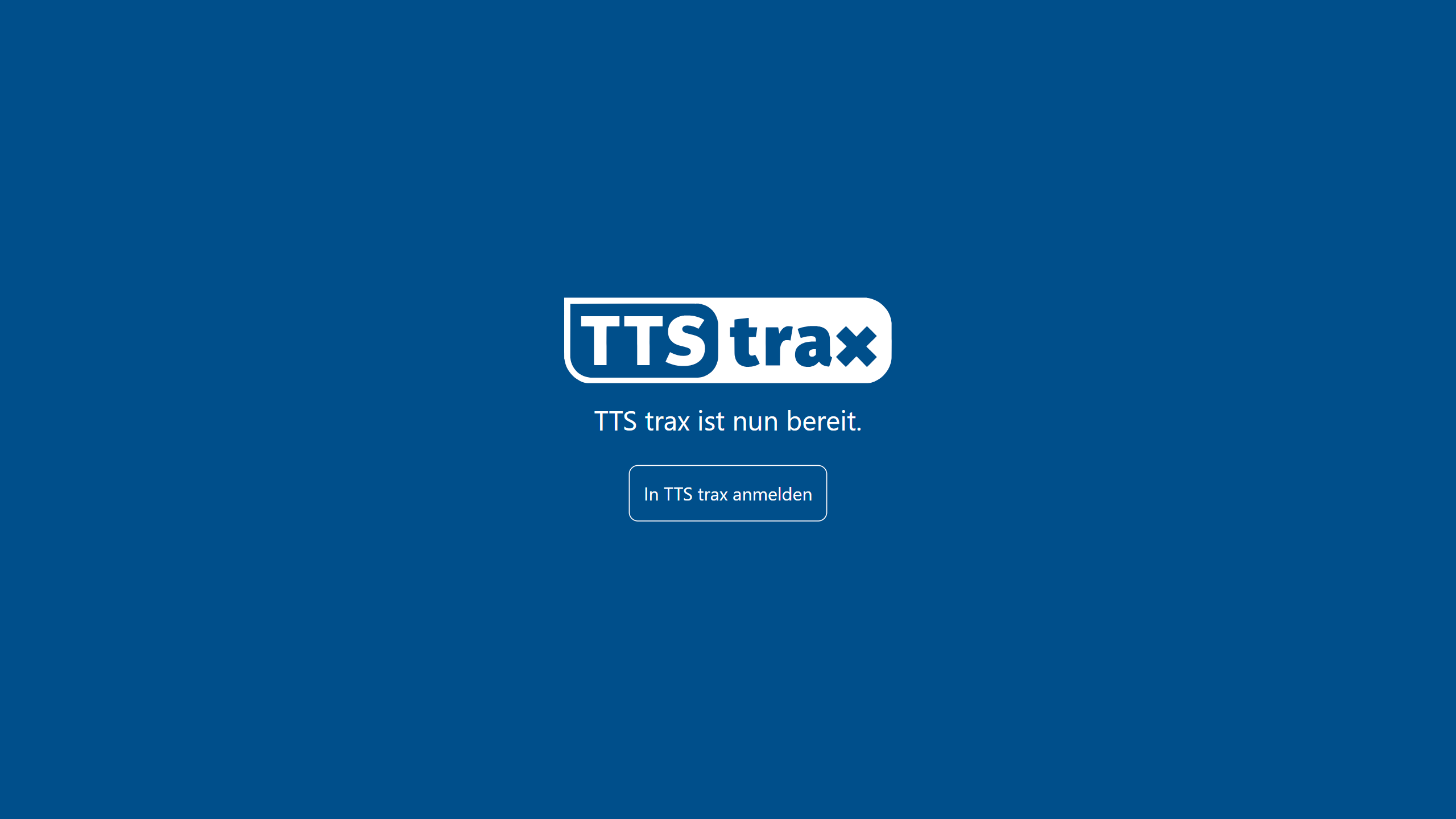 Einrichtung von **trax** abgeschlossen