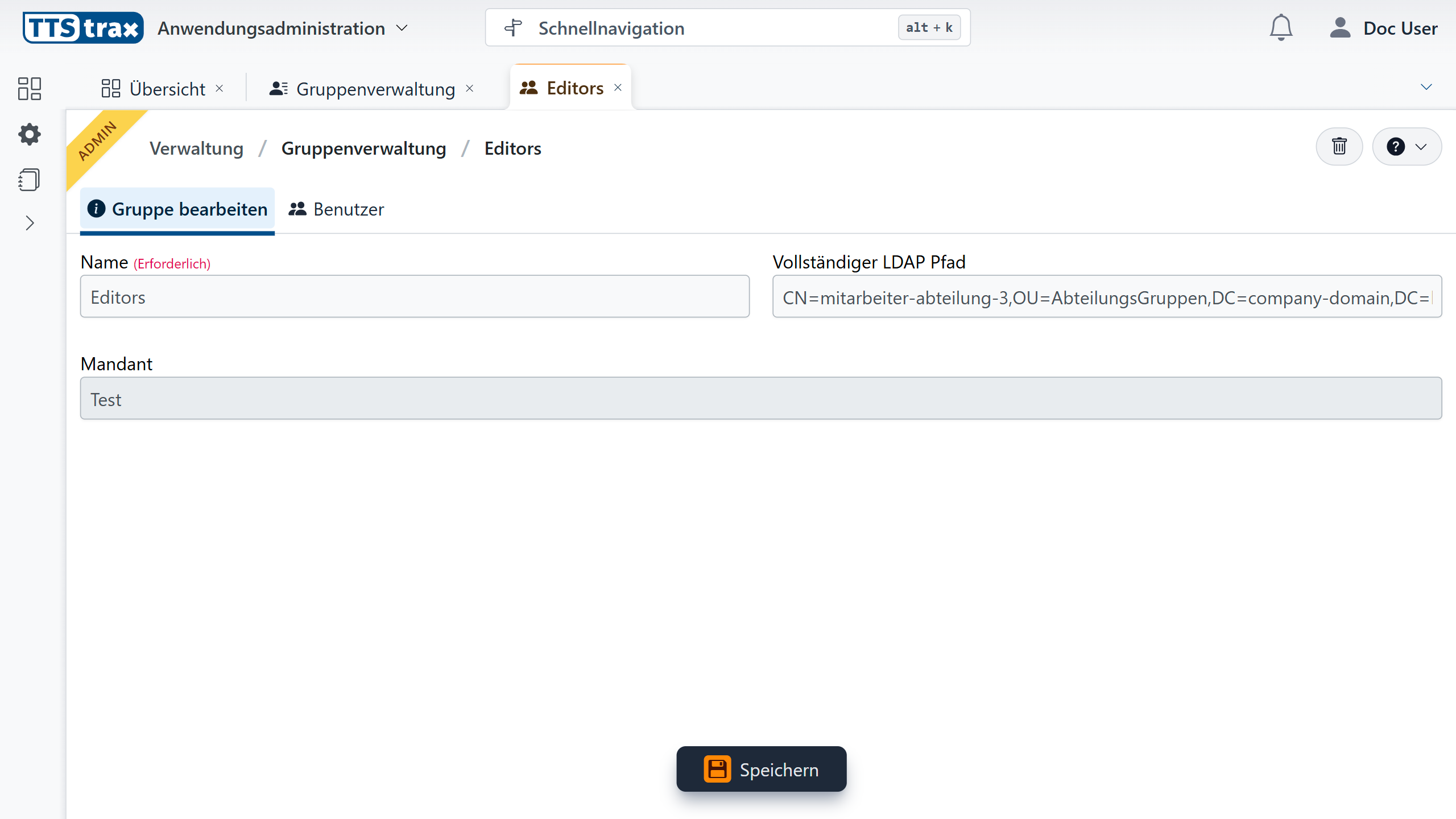 LDAP-Gruppe bearbeiten